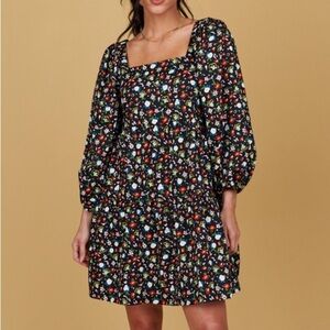 CROSBY by Molly Burch Piper puff sleeve floral dress